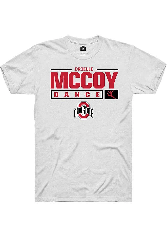 Brielle McCoy Ohio State Buckeyes Rally NIL Stacked Box Short Sleeve T Shirt