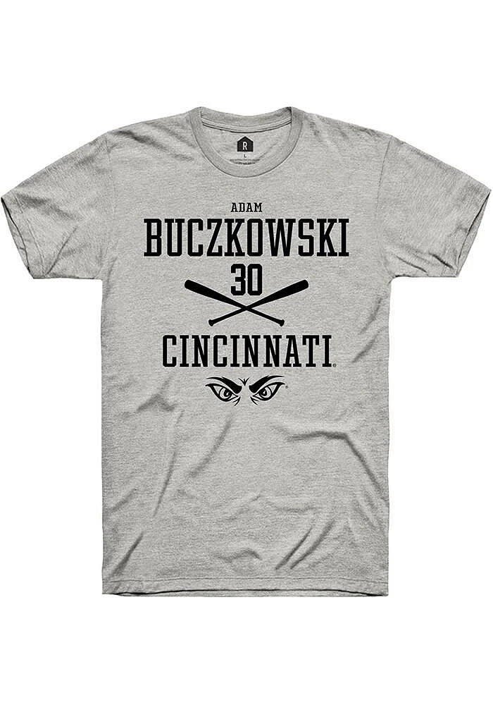 Adam Buczkowski  Cincinnati Bearcats Ash Rally NIL Sport Icon Short Sleeve T Shirt