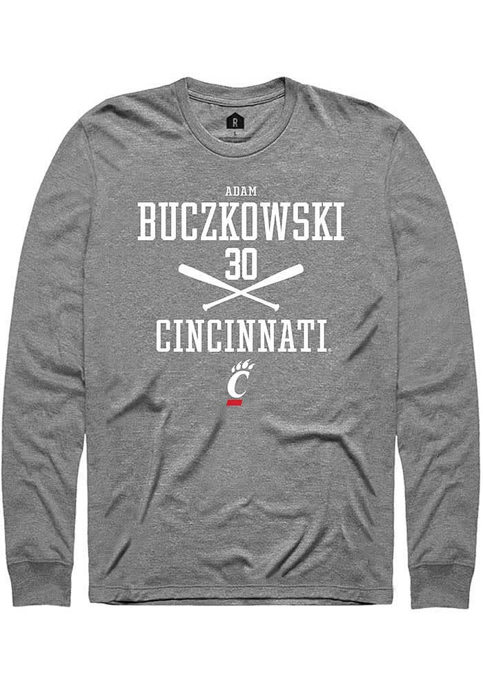 Adam Buczkowski  Cincinnati Bearcats Graphite Rally NIL Sport Icon Long Sleeve T Shirt