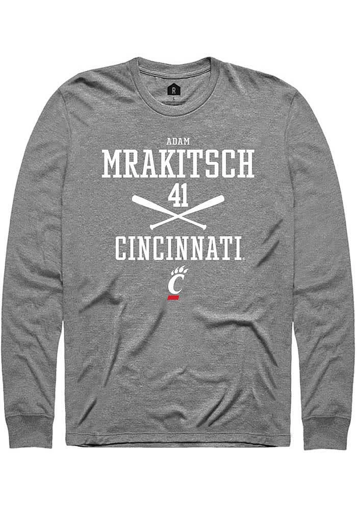 Adam Mrakitsch  Cincinnati Bearcats Graphite Rally NIL Sport Icon Long Sleeve T Shirt