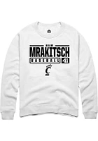 Adam Mrakitsch Rally Cincinnati Bearcats Mens NIL Stacked Box Long Sleeve Crew Sweatshirt