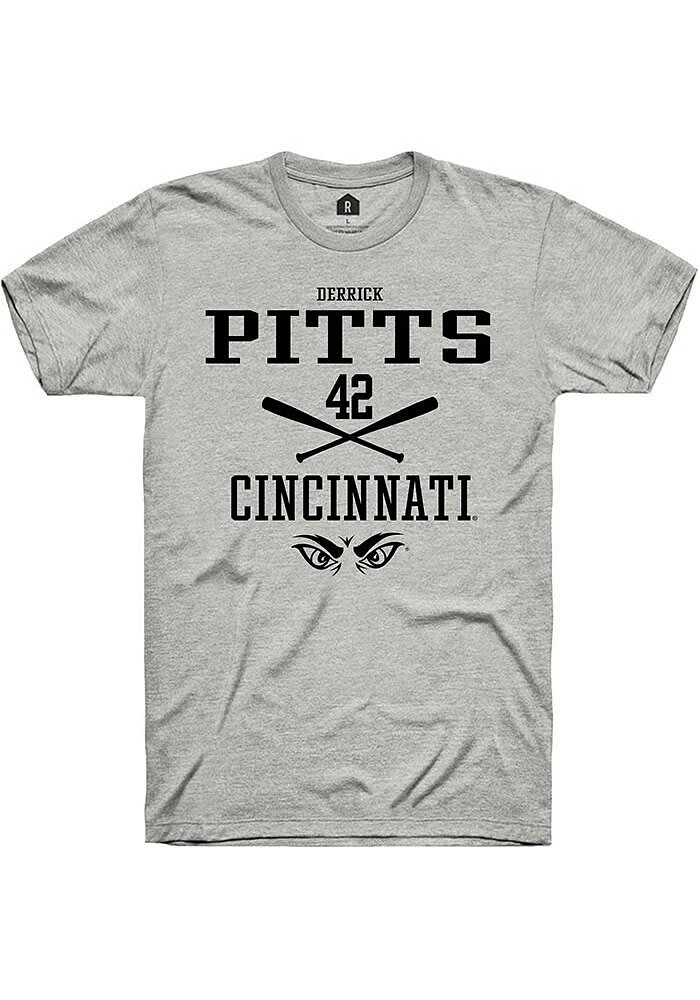 Derrick Pitts Cincinnati Bearcats Ash Rally NIL Sport Icon Short Sleeve T Shirt