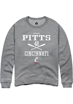 Derrick Pitts  Rally Cincinnati Bearcats Mens Graphite NIL Sport Icon Long Sleeve Crew Sweatshirt