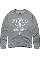 Derrick Pitts  Rally Cincinnati Bearcats Mens Graphite NIL Sport Icon Long Sleeve Crew Sweatshirt
