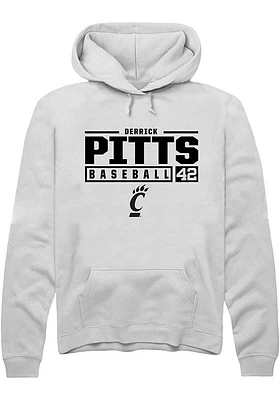 Derrick Pitts Rally Cincinnati Bearcats Mens NIL Stacked Box Long Sleeve Hoodie