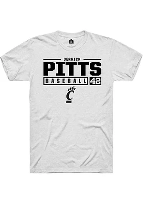 Derrick Pitts Cincinnati Bearcats Rally NIL Stacked Box Short Sleeve T Shirt