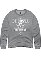 Eric De Costa  Rally Cincinnati Bearcats Mens Graphite NIL Sport Icon Long Sleeve Crew Sweatshirt