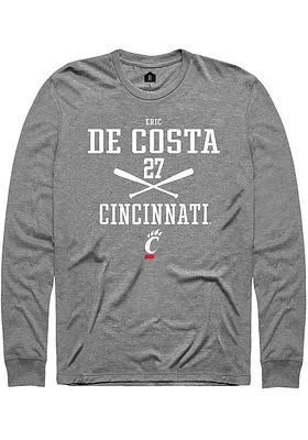 Eric De Costa  Cincinnati Bearcats Graphite Rally NIL Sport Icon Long Sleeve T Shirt