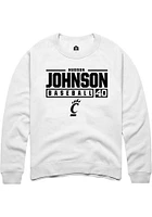 Hudson Johnson Rally Cincinnati Bearcats Mens NIL Stacked Box Long Sleeve Crew Sweatshirt