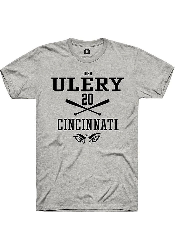 Josh Ulery  Cincinnati Bearcats Ash Rally NIL Sport Icon Short Sleeve T Shirt