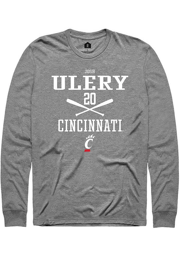 Josh Ulery  Cincinnati Bearcats Graphite Rally NIL Sport Icon Long Sleeve T Shirt