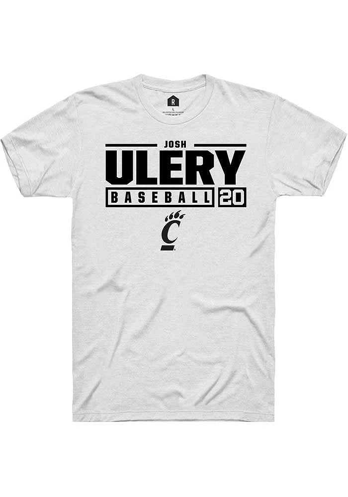 Josh Ulery Cincinnati Bearcats Rally NIL Stacked Box Short Sleeve T Shirt