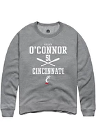 Kellen O'Connor  Rally Cincinnati Bearcats Mens Graphite NIL Sport Icon Long Sleeve Crew Sweatshir..