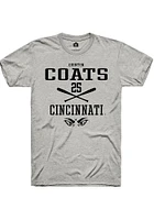 Quinton Coats  Cincinnati Bearcats Ash Rally NIL Sport Icon Short Sleeve T Shirt