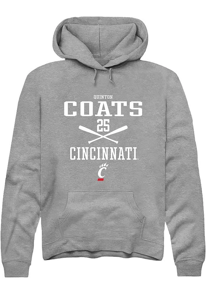 Quinton Coats Rally Cincinnati Bearcats Mens Graphite NIL Sport Icon Long Sleeve Hoodie