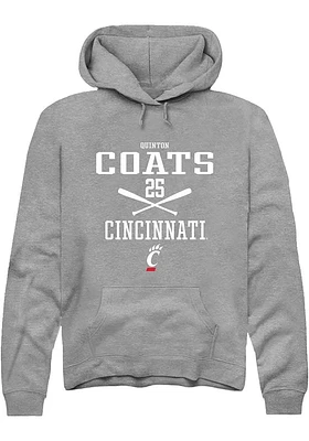 Quinton Coats  Rally Cincinnati Bearcats Mens Graphite NIL Sport Icon Long Sleeve Hoodie