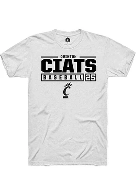 Quinton Coats Cincinnati Bearcats Rally NIL Stacked Box Short Sleeve T Shirt