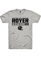 Joe Royer  Cincinnati Bearcats Ash Rally NIL Stacked Box Short Sleeve T Shirt