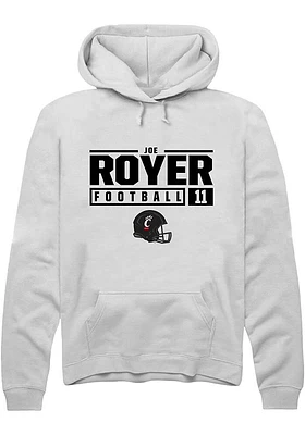 Joe Royer Rally Cincinnati Bearcats Mens NIL Stacked Box Long Sleeve Hoodie