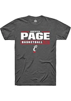 Arrinten Page  Cincinnati Bearcats Dark Grey Rally NIL Stacked Box Short Sleeve T Shirt