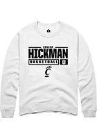 Connor Hickman Rally Cincinnati Bearcats Mens NIL Stacked Box Long Sleeve Crew Sweatshirt