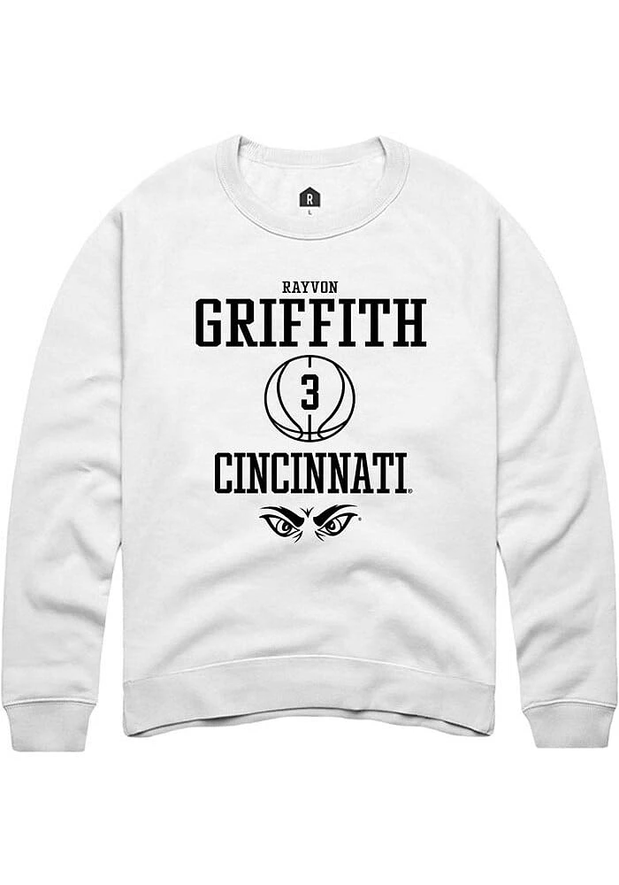 Rayvon Griffith Rally Cincinnati Bearcats Mens NIL Sport Icon Long Sleeve Crew Sweatshirt