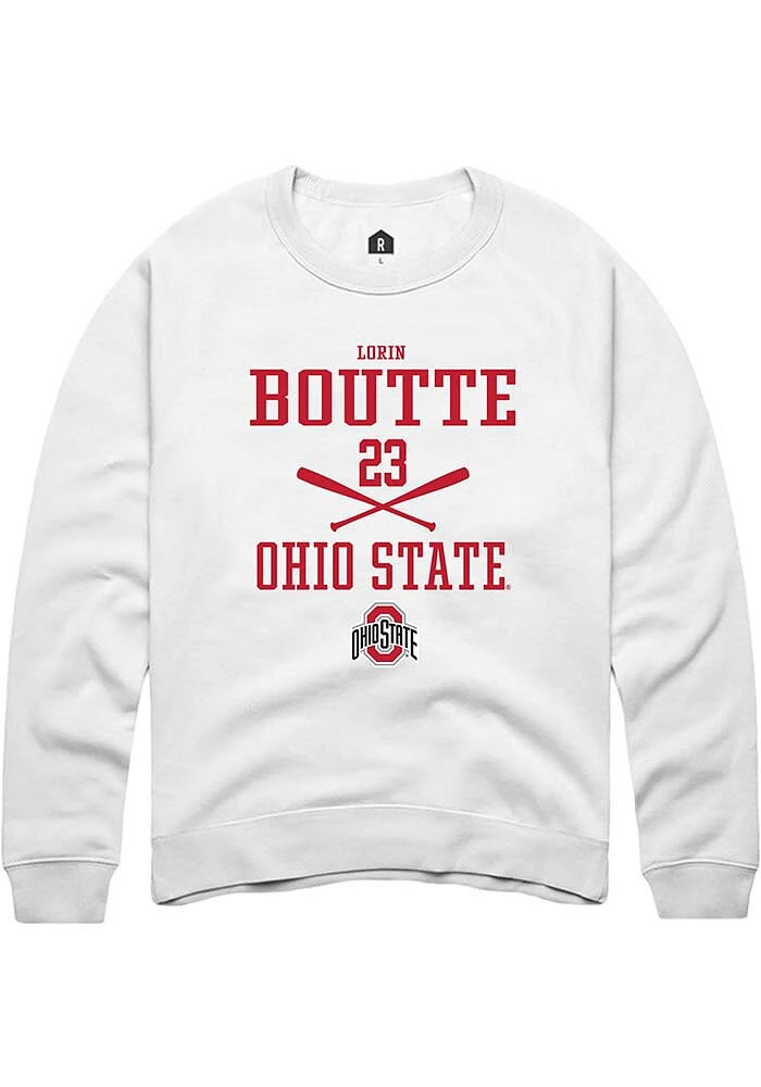 Lorin Boutté Rally Ohio State Buckeyes Mens NIL Sport Icon Long Sleeve Crew Sweatshirt