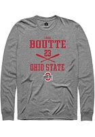 Lorin Boutté  Ohio State Buckeyes Graphite Rally NIL Sport Icon Long Sleeve T Shirt