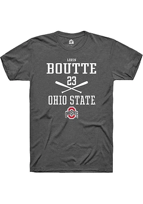 Lorin Boutté  Ohio State Buckeyes Dark Grey Rally NIL Sport Icon Short Sleeve T Shirt