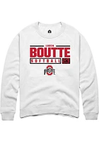 Lorin Boutté Rally Ohio State Buckeyes Mens NIL Stacked Box Long Sleeve Crew Sweatshirt