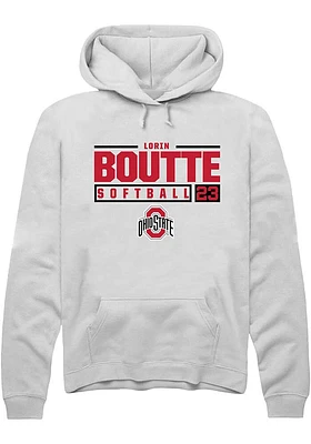 Lorin Boutté Rally Ohio State Buckeyes Mens NIL Stacked Box Long Sleeve Hoodie