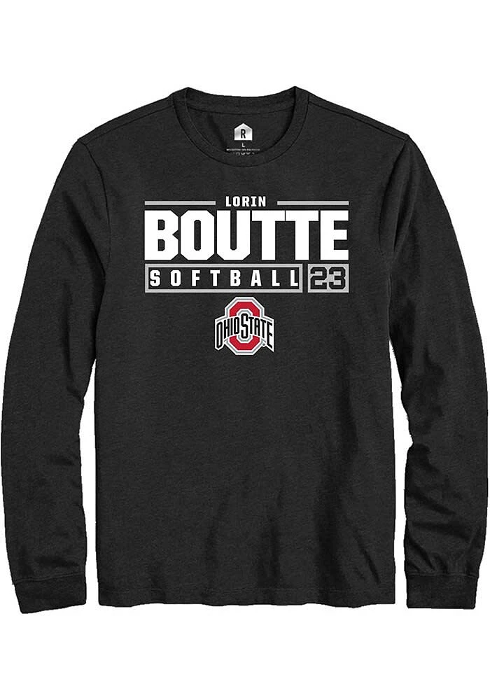 Lorin Boutté Ohio State Buckeyes Rally NIL Stacked Box Long Sleeve T Shirt