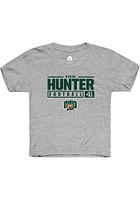 Devon Hunter  Rally Ohio Bobcats Youth Grey NIL Stacked Box Short Sleeve T-Shirt