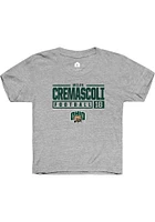 Miles Cremascoli  Rally Ohio Bobcats Youth Grey NIL Stacked Box Short Sleeve T-Shirt