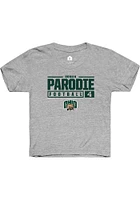 Roman Parodie  Rally Ohio Bobcats Youth Grey NIL Stacked Box Short Sleeve T-Shirt