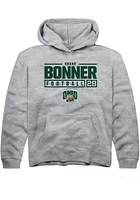 Shane Bonner  Rally Ohio Bobcats Youth Grey NIL Stacked Box Long Sleeve Hoodie