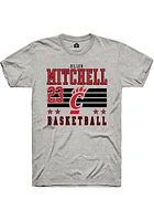 Dillon Mitchell  Cincinnati Bearcats Ash Rally NIL Striped Short Sleeve T Shirt