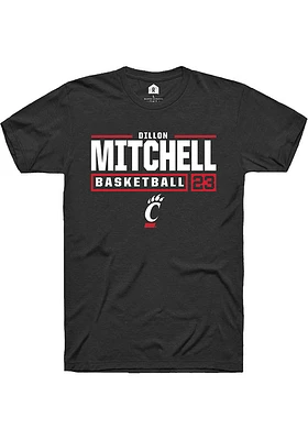 Dillon Mitchell Cincinnati Bearcats Rally NIL Stacked Box Short Sleeve T Shirt