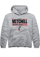 Dillon Mitchell  Rally Cincinnati Bearcats Youth Grey NIL Stacked Box Long Sleeve Hoodie