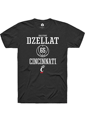 Halvine Dzellat  Cincinnati Bearcats Black Rally NIL Sport Icon Short Sleeve T Shirt