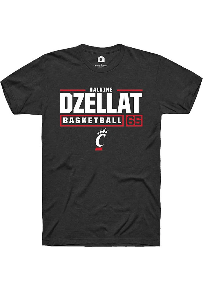 Halvine Dzellat Cincinnati Bearcats Rally NIL Stacked Box Short Sleeve T Shirt