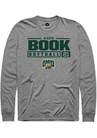 Alexis Book  Ohio Bobcats Graphite Rally NIL Stacked Box Long Sleeve T Shirt