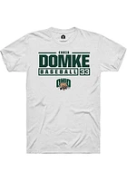 Chris Domke Ohio Bobcats Rally NIL Stacked Box Short Sleeve T Shirt