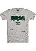 Colby Garfield  Ohio Bobcats Ash Rally NIL Stacked Box Short Sleeve T Shirt