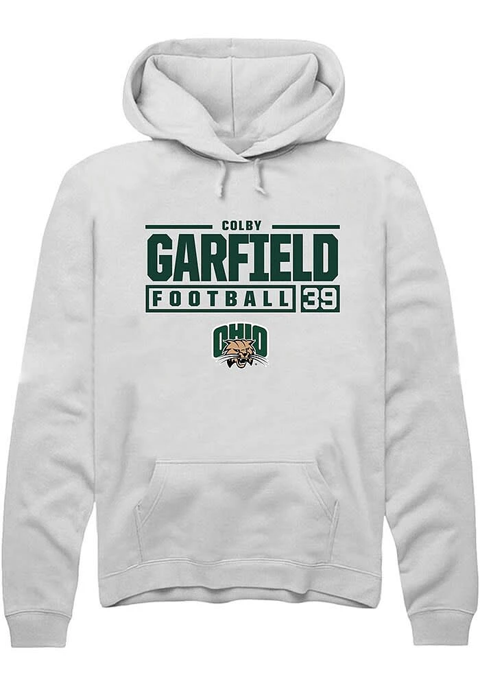 Colby Garfield Rally Ohio Bobcats Mens NIL Stacked Box Long Sleeve Hoodie