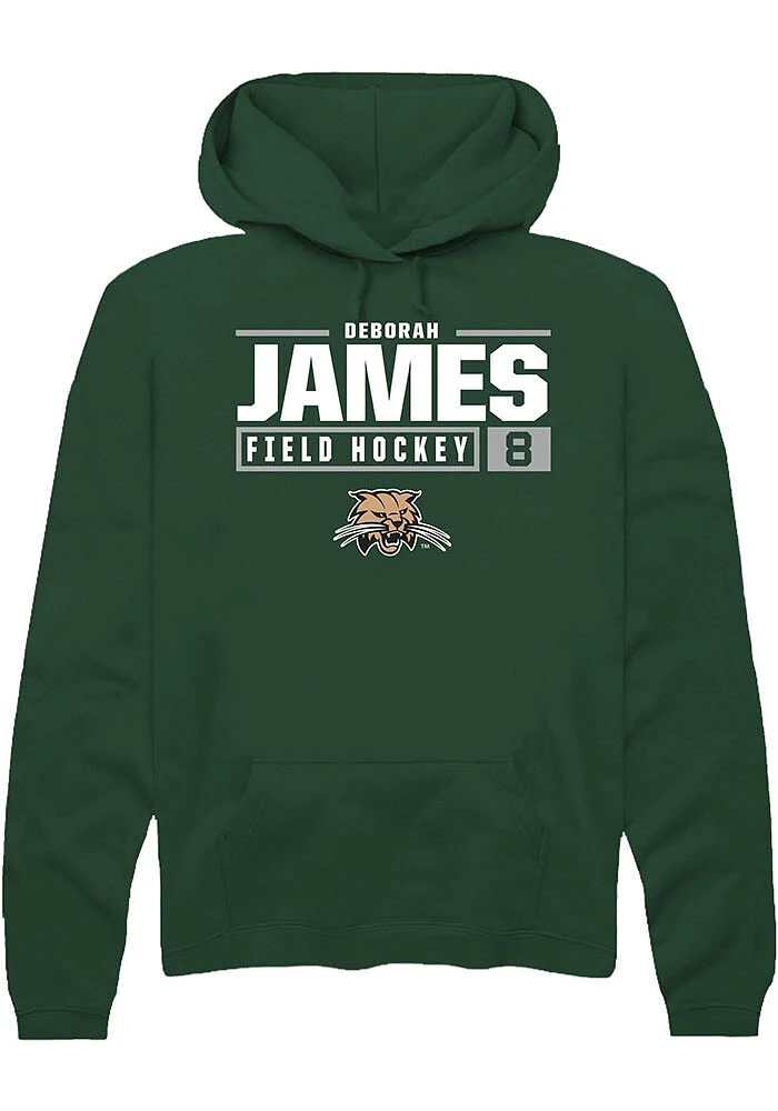Deborah James Rally Ohio Bobcats Mens NIL Stacked Box Long Sleeve Hoodie