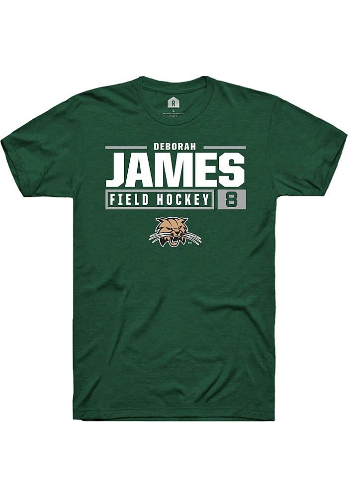 Deborah James Ohio Bobcats Rally NIL Stacked Box Short Sleeve T Shirt