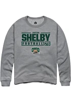 Jarian Shelby  Rally Ohio Bobcats Mens Graphite NIL Stacked Box Long Sleeve Crew Sweatshirt