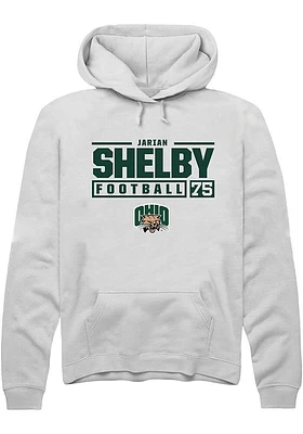 Jarian Shelby Rally Ohio Bobcats Mens NIL Stacked Box Long Sleeve Hoodie