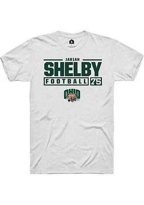 Jarian Shelby Ohio Bobcats Rally NIL Stacked Box Short Sleeve T Shirt